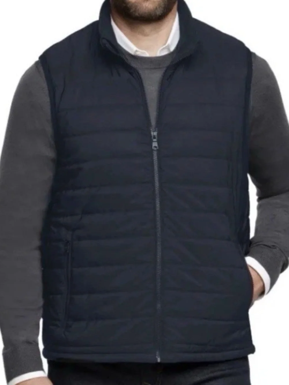 Banana Republic Men's Quilted Lightweight Vest Blue Size Large NWT